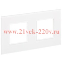 Рамка 2-м SKANDY SK-F22W стекло арктич. бел. IEK SK-M22-G-K01