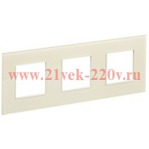 Рамка 3-м SKANDY SK-F23B стекло беж. IEK SK-M32-G-K10