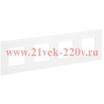 Рамка 4-м SKANDY SK-F24W стекло арктич. бел. IEK SK-M42-G-K01