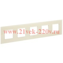 Рамка 5-м SKANDY SK-F25B стекло беж. IEK SK-M52-G-K10