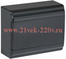 Корпус модульный пл. нав. ЩРН-П-9 PRIME черный IP41 IEK