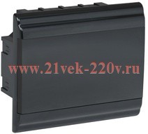 Корпус модульный пл. встр. ЩРВ-П-9 PRIME черный IP41 IEK