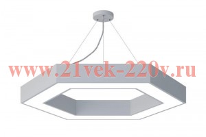 Светильник светодиодный Geometria Hexagon SPO-124-W-40K-051 51Вт 4000К 3900лм IP40 800х800х80 бел. п