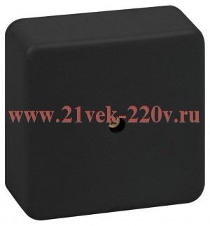 Коробка распаячная 75х75х28мм без клеммы IP40 черн. BS-B-75-75-28 Эра Б0061809