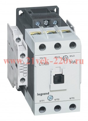 Контактор Legrand CTXз 65 3P 50A (AC-3) 2но2нз 380В AC