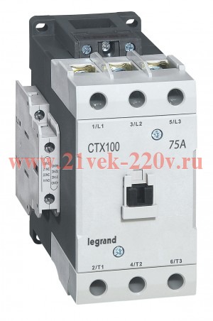 Контактор Legrand CTXз 100 3P 75A (AC-3) 2но2нз 380В AC