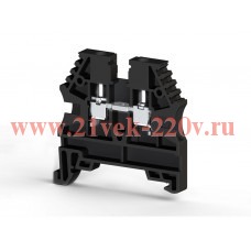 Клеммник на DIN-рейку 2.5кв.мм черн. AVK2.5 Klemsan 304125