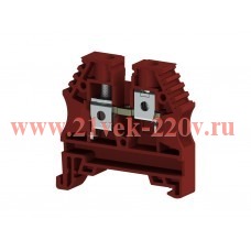 Клеммник на DIN-рейку 10кв.мм красн. AVK10 Klemsan 304154