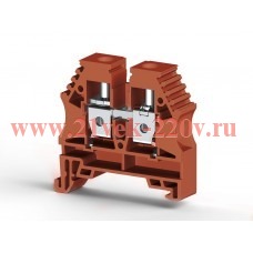 Клеммник на DIN-рейку 10кв.мм корич. AVK10(RP) Klemsan 304158RP