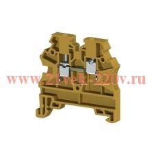 Клеммник на DIN-рейку 2.5кв.мм желт. AVK2.5 RD Klemsan 304203