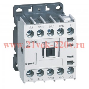 Контактор Legrand CTXз Мини 3P 6A (AC-3) 1но 230В AC