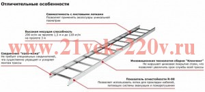 Лестничный лоток 80х400 плюс, L 3000, горячеоцинкованный