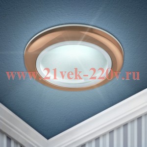 ЭРА WR1 SC Медь Светильник влагозащищенный MR16,12V/220V, 50W