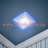 Светильник 4-9 BL LED 9Вт 4000К IP20 квадратн. с син. подсветкой ЭРА Б0017496