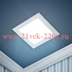 Cветодиодный светильник ЭРА LED 2-18-6K 18W 220V 6500K квадратный