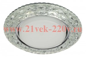 Светильник DK LD24 SL/WH декор cо светодиодной подсветкой Gx53 прозр. ЭРА Б0029631