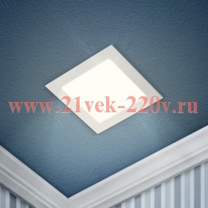 ЭРА LED 2-9-6K /1 Светильник светодиодный квадратный LED 9W 220V 6500K (30/630)