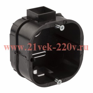 ЭРА Коробка установочная KUTS-60-60-43-s-black усиленная для твердых стен саморезы стыковочные узлы