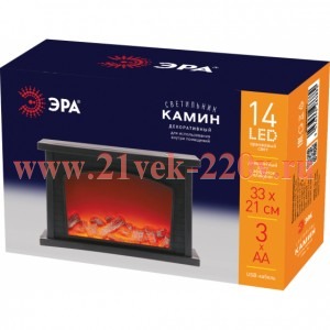 ЭРА ЕGNIK - 06 Камин декоративный 33*21 см, 3*AA , USB, IP20