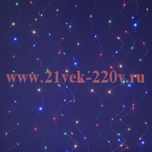 Гирлянда светодиодная Занавес 3х3м 300LED тепл. бел. IP20 220В с пультом USB Эра Б0056000