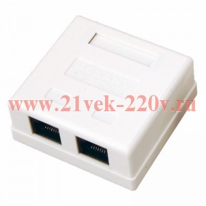 Компьютерная розетка двойная 2хRJ-45 cat.5e