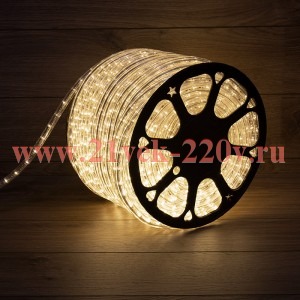 Светодиодный дюралайт 2W теплый белый 30 LED/2Вт/м, постоянное свечение, D13мм, бухта 100м