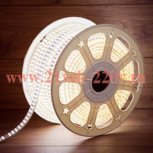 LED Лента 220В, 7.5x20мм, IP67, SMD 2835, 276 LED/м, Белый, 50м