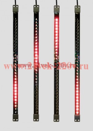 Сосулька светодиодная 50см, 9,5V, 1,5W LED 32х2 двухсторонняя IP65 красный