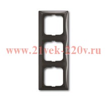 Рамка ABB Basic 55 3 поста цвет черный (2513-95)