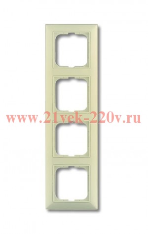 Рамка ABB Basic 55 4поста слоновая кость (2514-92) (бежевый)