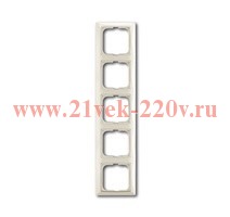 Рамка ABB Basic 55 5 постов цвет белый шале (2515-96)