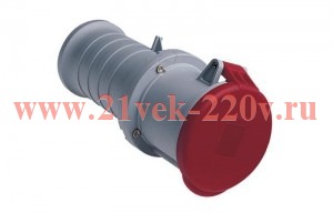 Розетка кабельная ABB 463 C6 IP44 63A 3P+N+E