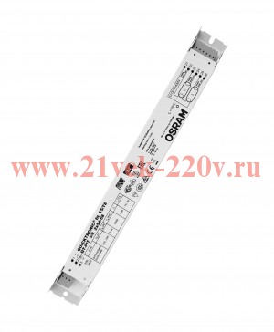 ЭПРА QT-FIT 5/8 2X54-58/230-240 (L 51 HO 54 L 58 ) 280x30x21mm OSRAM