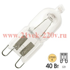 Лампа галогенная 66733 33W (=40W) 230V G9 460lm (прозрачная) капсульная OSRAM