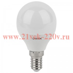 Лампа светодиодная шарик LS CLP 40 5.5W/827 (=40W) 220-240V FR E14 470lm OSRAM тёплый белый свет