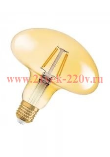 Лампа филаментная светодиодная Osram гриб Vintage 1906 LED CL GOLD 4.5W/824 E27 L120x120mm