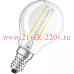 Лампа филаментная светодиодная шарик Osram LED SCL P 75 6W/840 230V CL E14 800lm Filament