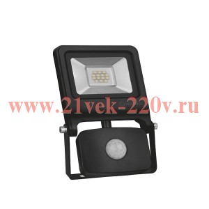 Прожектор светодиодный FLOODLIGHT VALUE SENSOR 10W 800lm 4000 K IP44 BK с датчиком LEDVANCE