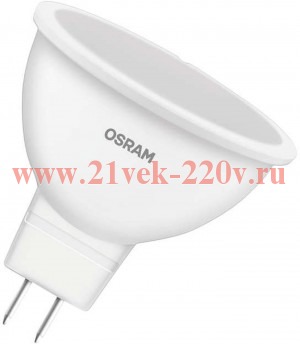 Лампа светодиодная LV MR16 10SW/865 (=75W) 220-240V GU5.3 800lm d50x46mm OSRAM дневной белый свет