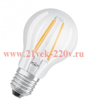 Лампа филаментная Osram LED SUPERISTAR PLUS CLASSIC A 5,8W/927 (60W) CL 230V E27 DIM 806Lm Filament