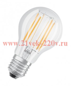 Лампа филаментная груша Osram LEDSSPCL A 7.5W/927 (75W) CL DIM 230V E27 320° 1055Lm