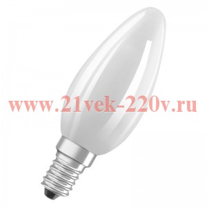 Лампа филаментная свеча Osram PARATHOM PRO CLASSIC B 5.5W/827 (60W) CL 220V DIM E14