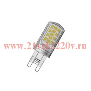 Лампа светодиодная диммируемая LEDPPIN40 4,4W/827 DIM G9 230V 470Lm d18x59mm OSRAM тёплый белый свет