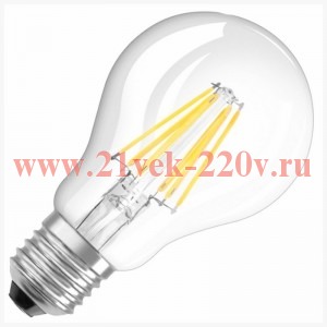 Лампа филаментная Osram LED VALUE CLAS A 6,5W/827 (60W) 230V E27 806lm Filament