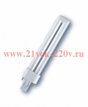 Лампа люминесцентная компактная DULUX S 9Вт/840 G23 OSRAM 4099854123542