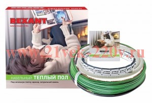 Теплый пол REXANT Slim RNB -22,5-270 (270Вт/22,5м/ S обогрева, м2: 1,5-2,5) (двух жильный)