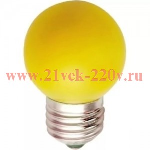 Лампа светодиодная шарик Foton 1W 230V E27 5LED жёлтый