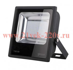 Прожектор Gauss LED Qplus 150W 14000lm IP65 6500К черный 1/10