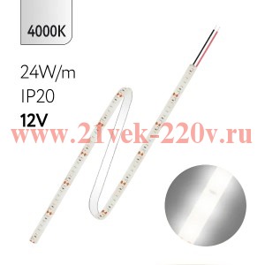 Светодиодная лента FL-Strip 2835-S120-NW 24.0W/m 4000K DC-12V IP20 10*5000mm 2500lm/m FOTON