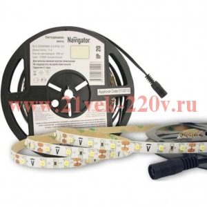 СД Лента Navigator 71 402 NLS-3528WW60-4.8-IP20-12V R5